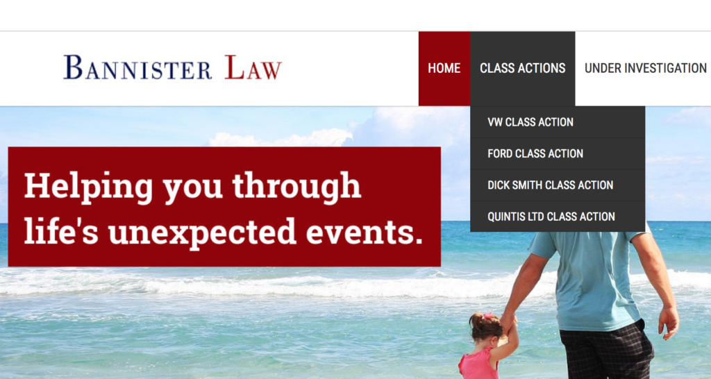 vw class action australia bannister law